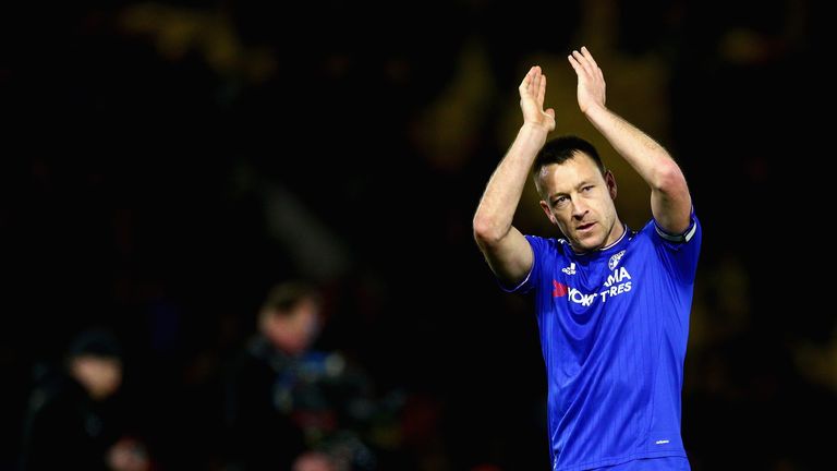 John Terry of Chelsea in action during the Barclays Premier League match between Watford and Chelsea at Vicarage Road