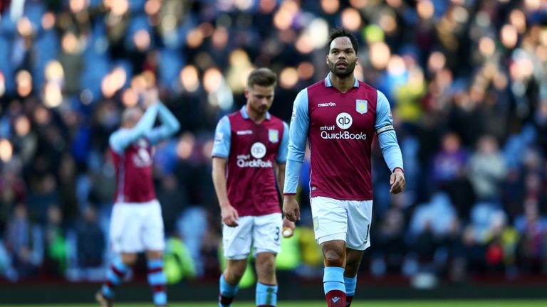 Joleon Lescott played all 90 minutes of Aston Villa's 6-0 loss to Liverpool on Sunday