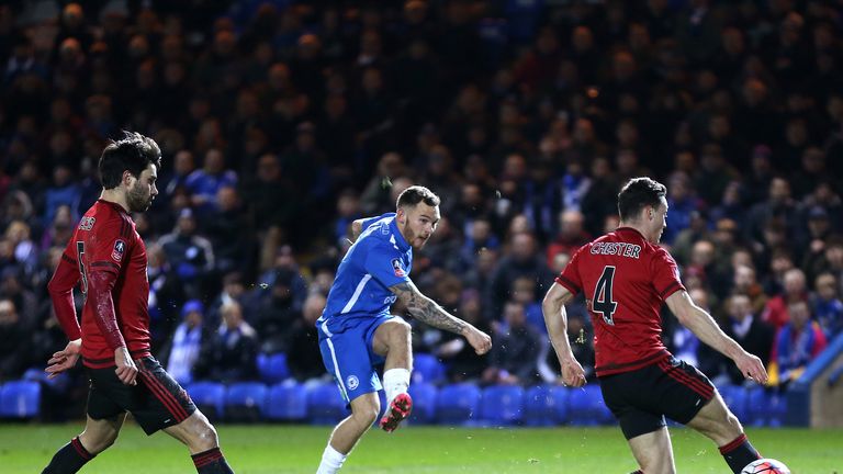 Peterborough United's Jon Taylor scores 