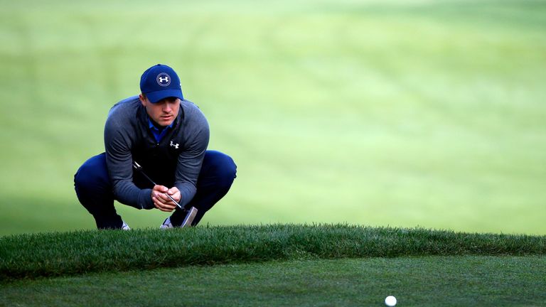 Jordan Spieth during the second round of the AT&T Pebble Beach National Pro-Am