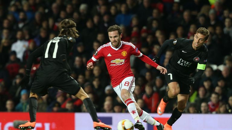 Juan Mata in action for Manchester United