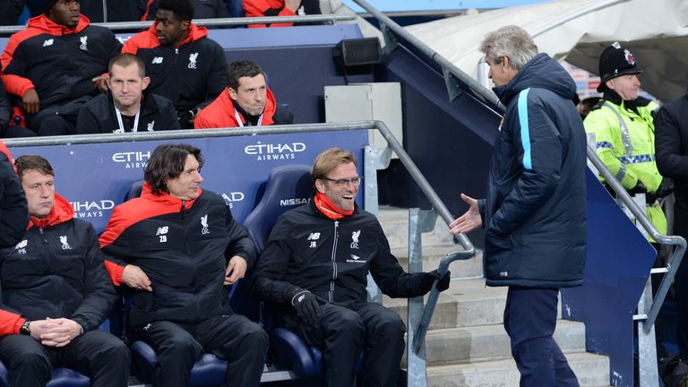 Jurgen Klopp and Manuel Pellegrini will go head to head for the second time since the German's arrival at Liverpool