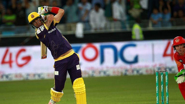 Kevin Pietersen bats for Quetta Gladiators against Islamabad United in the final of Pakistan Super League. 