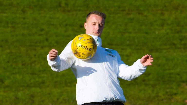 Leigh Griffiths, Celtic striker, at training
