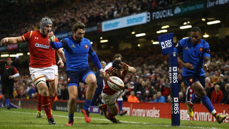 Liam Williams narrowly missed out on scoring a try in the first half