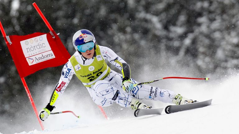 Lindsey Vonn competes in Andorra a day after fracturing her knee