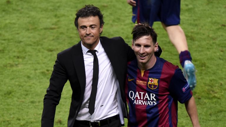Luis Enrique paid tribute to Lionel Messi after his brace against Sporting Gijon