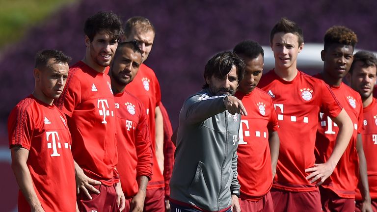 DOHA, QATAR - JANUARY 11: Assistant coach Lorenzo Buenaventura gives instructions to the Bayern Munich players