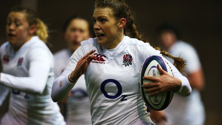 Lotte Clapp in action for England