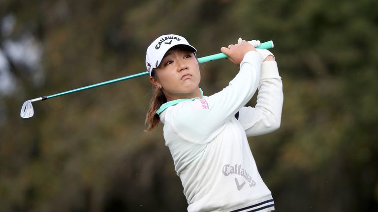 Lydia Ko plays a shot on the 15th hole during the third round of the Coates Golf Championship 