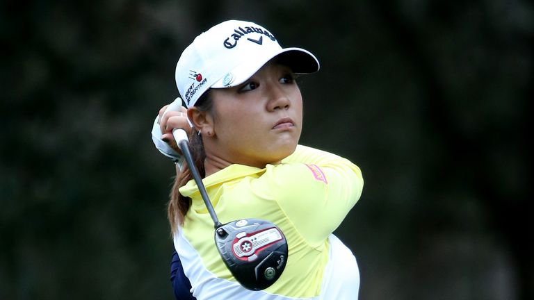 Lydia Ko tied the lead before rain stopped play at Golden Ocala