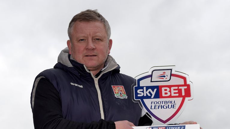 Sky Bet Manager of the Month for League 2 Chris Wilder of Northampton Town