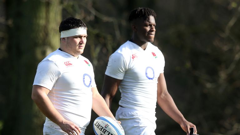 England's future looks bright with Jamie George (L) looks and Maro Itoje