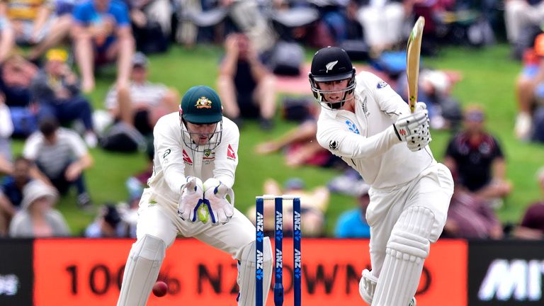 New Zealand's Matt Henry frustrated Australia with a 93-ball 66 on day four in Christchurch