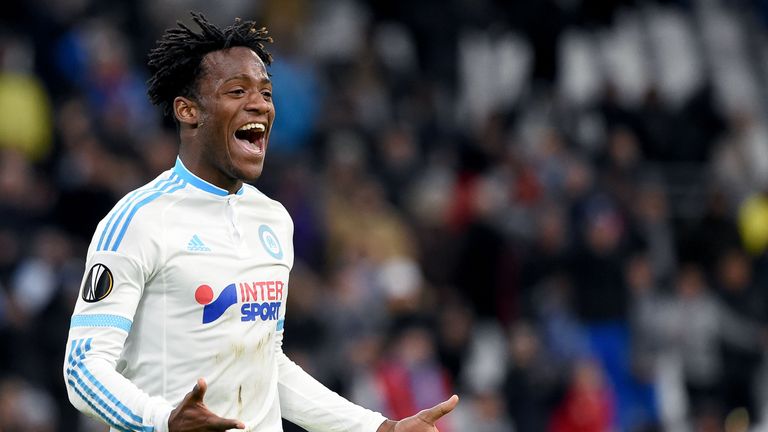 Marseille's Belgian forward Michy Batshuayi is a target for Stoke