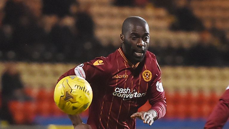 Motherwell's Morgaro Gomis makes his debut against Partick Thistle
