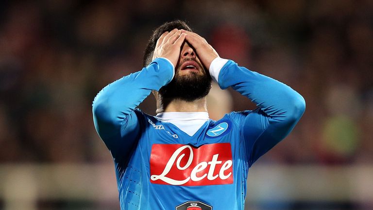  Lorenzo Insigne of SSC Napoli shows his dejection during t