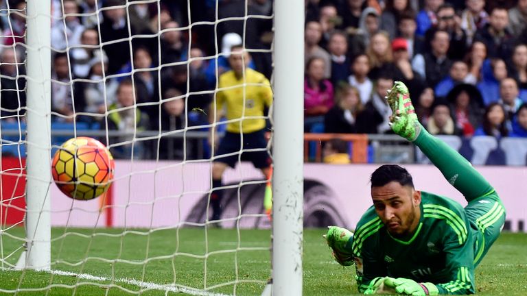 Keylor Navas cannot keep out late header