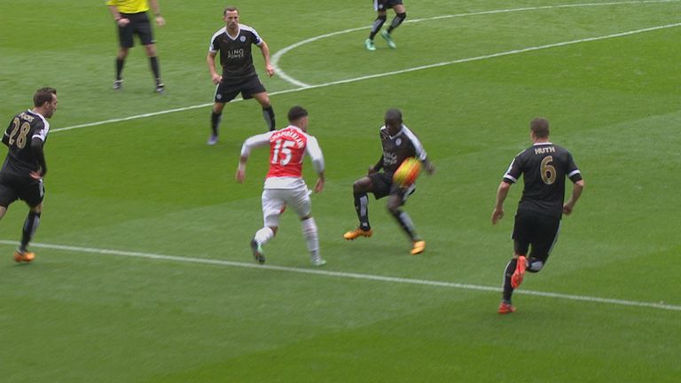 Referee Martin Atkinson did not give a penalty to Arsenal, who believed N'Golo Kante handled in the area