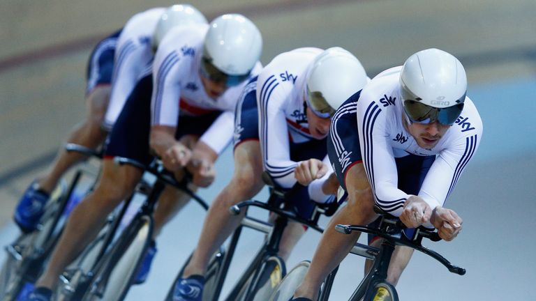 Ed Clancy, Steven Burke, Owain Doull and Andrew Tennant, men's team pursuit