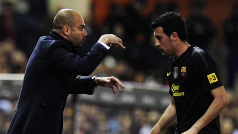 Pep Guardiola and Sergio Busquets were together at Barcelona
