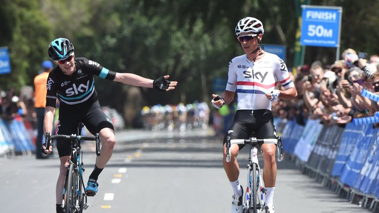 Pete Kennaugh Chris Froome Herald Sun Tour stage one