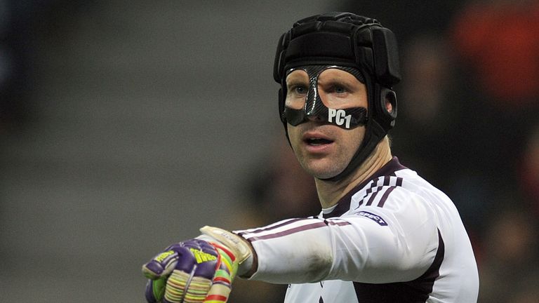 Petr Cech wore a mask under his helmet in the 2011/12 season
