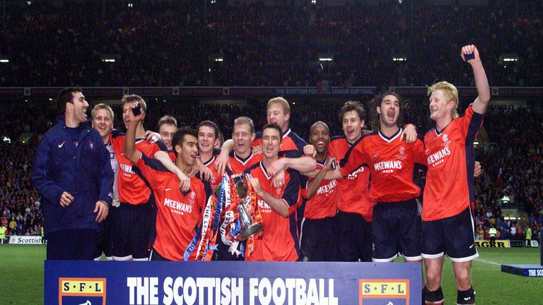 Rangers winners of last November Scottish League Cup final in 1998