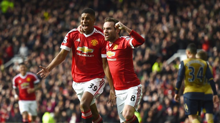 Marcus Rashford and Juan Mata linked up well at Old Trafford on Sunday