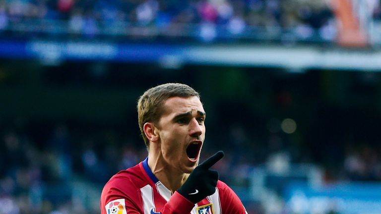 Antoine Griezmann celebrates 