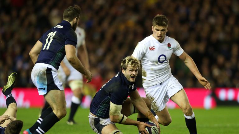 Richie Gray in action as Scotland lost to England in their Six Nations opener