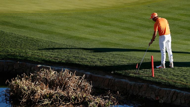 Rickie Fowler has hit his drive in to the water nine times on the 17th of TPC Scottsdale during his career
