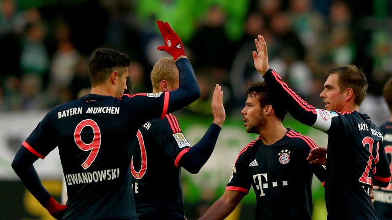 Robert Lewandowski and Bayern Munich celebrate