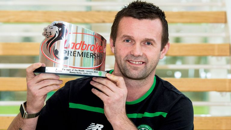 Celtic boss Ronny Deila, manager of the month for January 2016