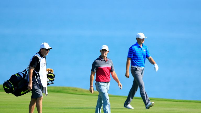 McIlroy and Spieth were grouped with Zach Johnson for the final major of the year