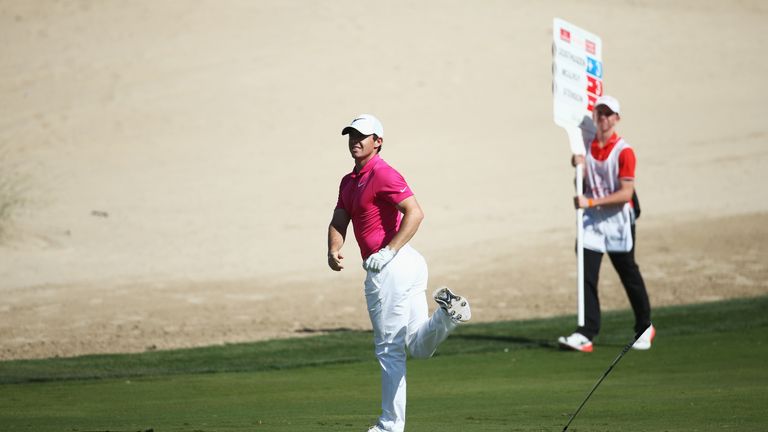 McIlroy was three over for the day when he reached the turn