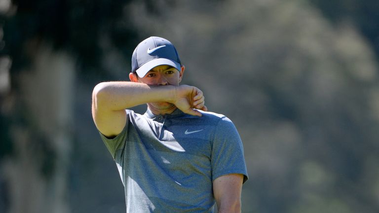 Rory McIlroy during the final round of the Northern Trust Open at Riviera Country Club
