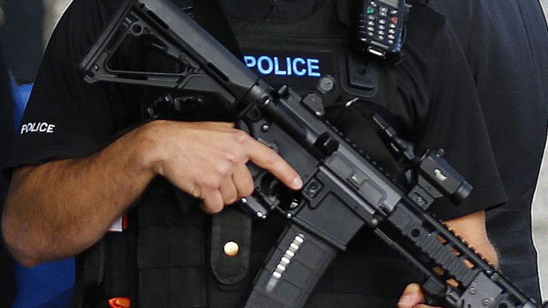 Armed police in Birmingham