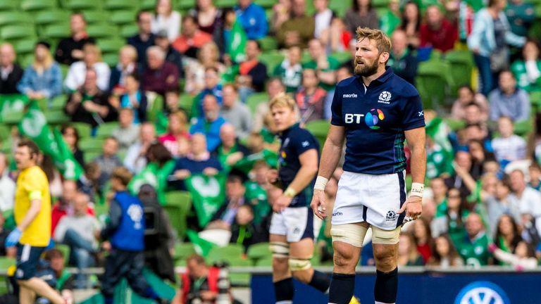 John Barclay in action for Scotland.