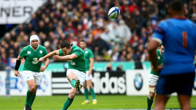Ireland fly-half Jonathan Sexton kicked three penalties before departing injured