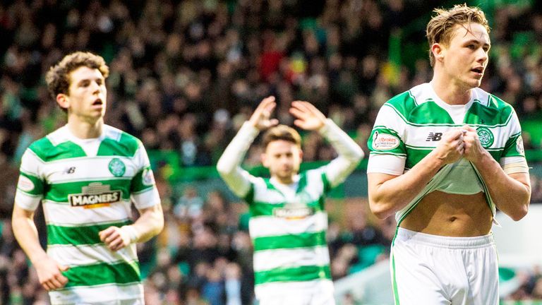 Ryan Christie (l), Patrick Roberts (c) and Scott Allan all came on for Celtic