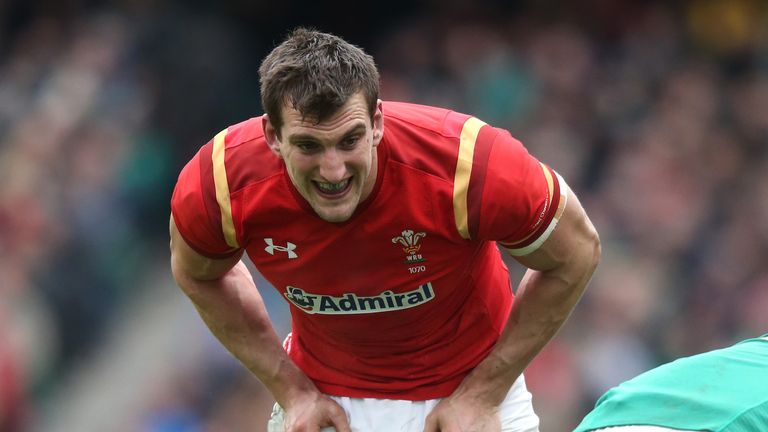 Sam Warburton looks on during the RBS Six Nations match between Ireland and Wales at the Aviva Stadium