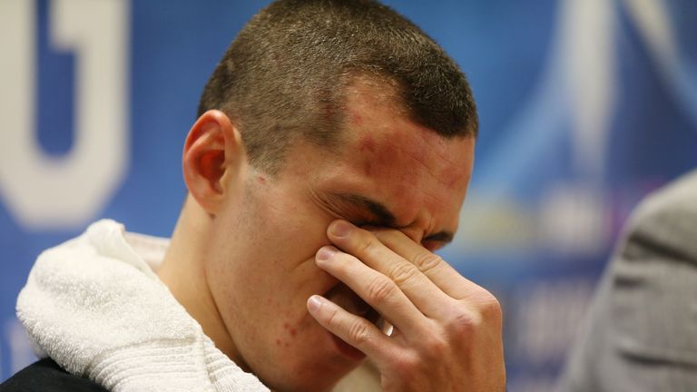 Scott Quigg is dejected after tasting defeat for the first time