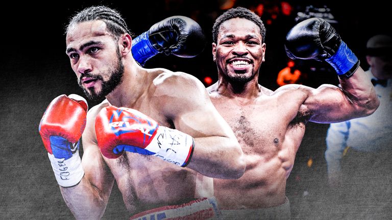 Keith Thurman (L) will defend his title against Shawn Porter