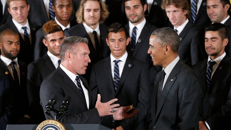 Sporting Kansas City head coach Peter Vermes: Possibly talking tactics with Barack Obama?