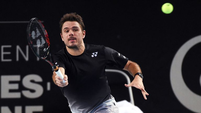 Stan Wawrinka in action in his QF at the Open 13 Provence in Marseille