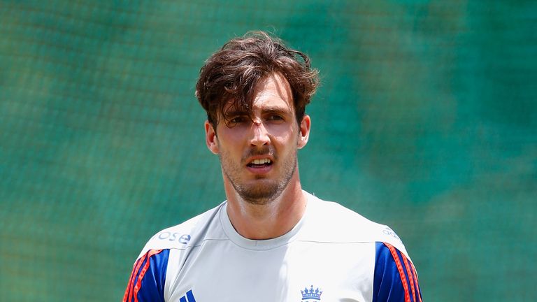 JOHANNESBURG, SOUTH AFRICA - JANUARY 11:  Steven Finn of England in the nets during England media access at 