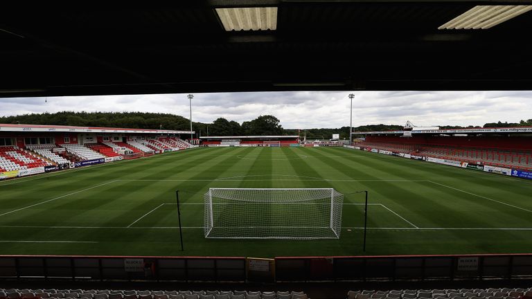  A general view of the Lamex Stadium at Stevenage