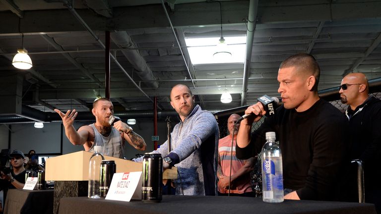 Tensions ran high between Conor McGregor and Nate Diaz