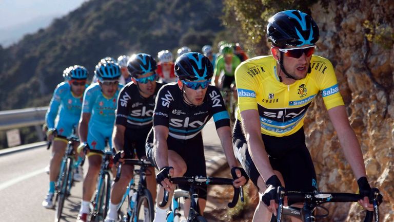 Wout Poels in action during Stage 2 of the 2016 Tour of Valencia